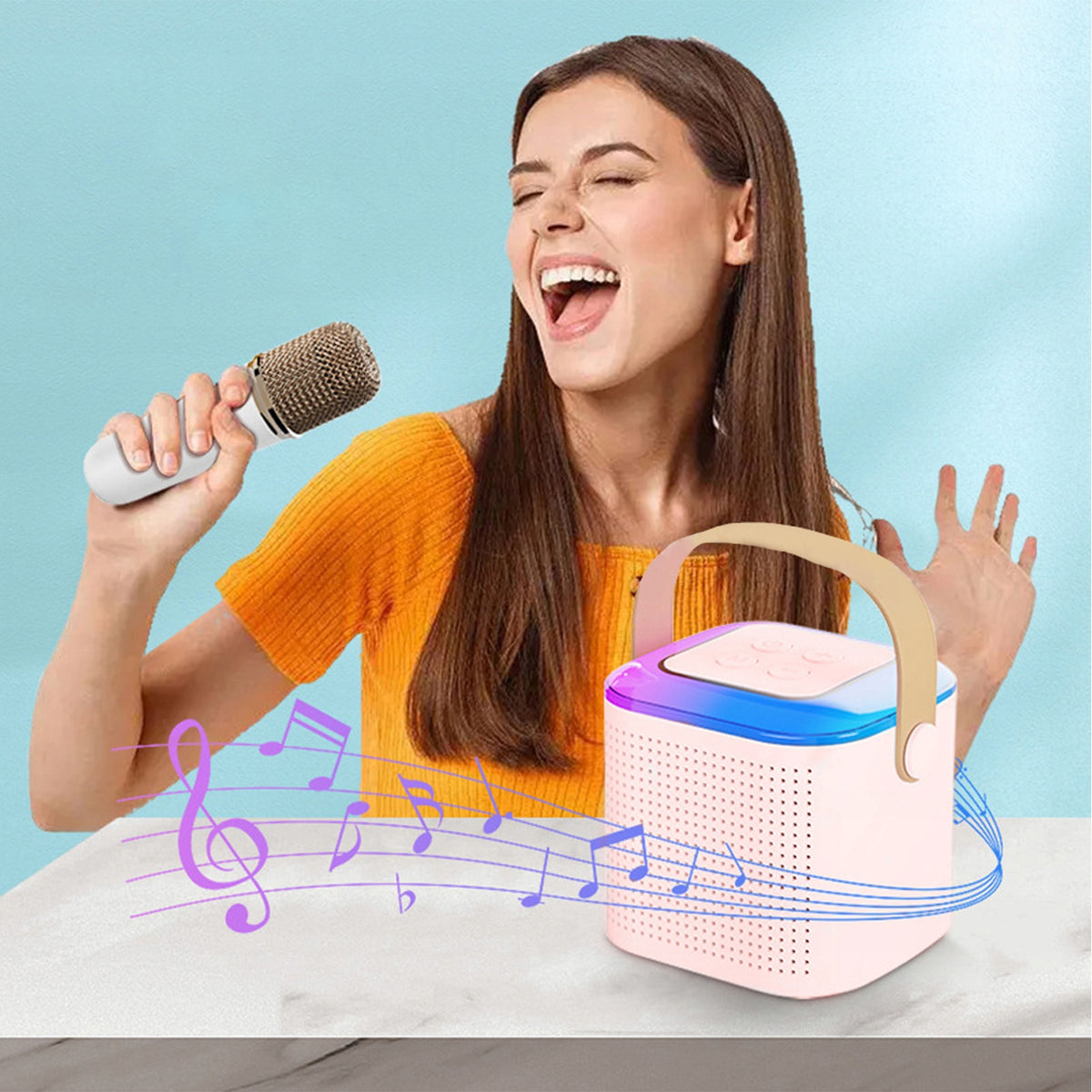 Speaker with Microphone Speaker Set Adjustable BT5.3 Speaker with 28