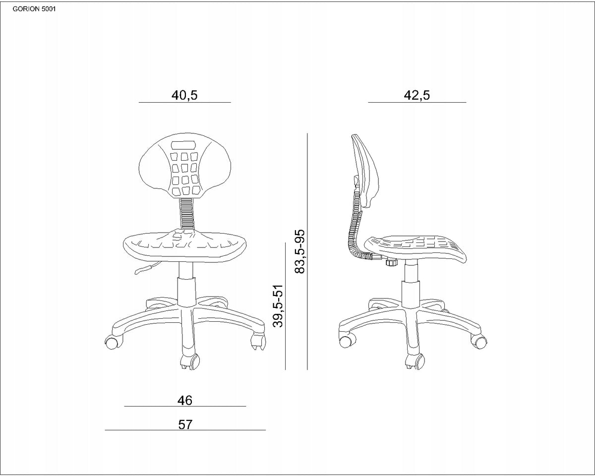 Specialized chair GORION R medical laboratory armrests Manufacturer code 5001R