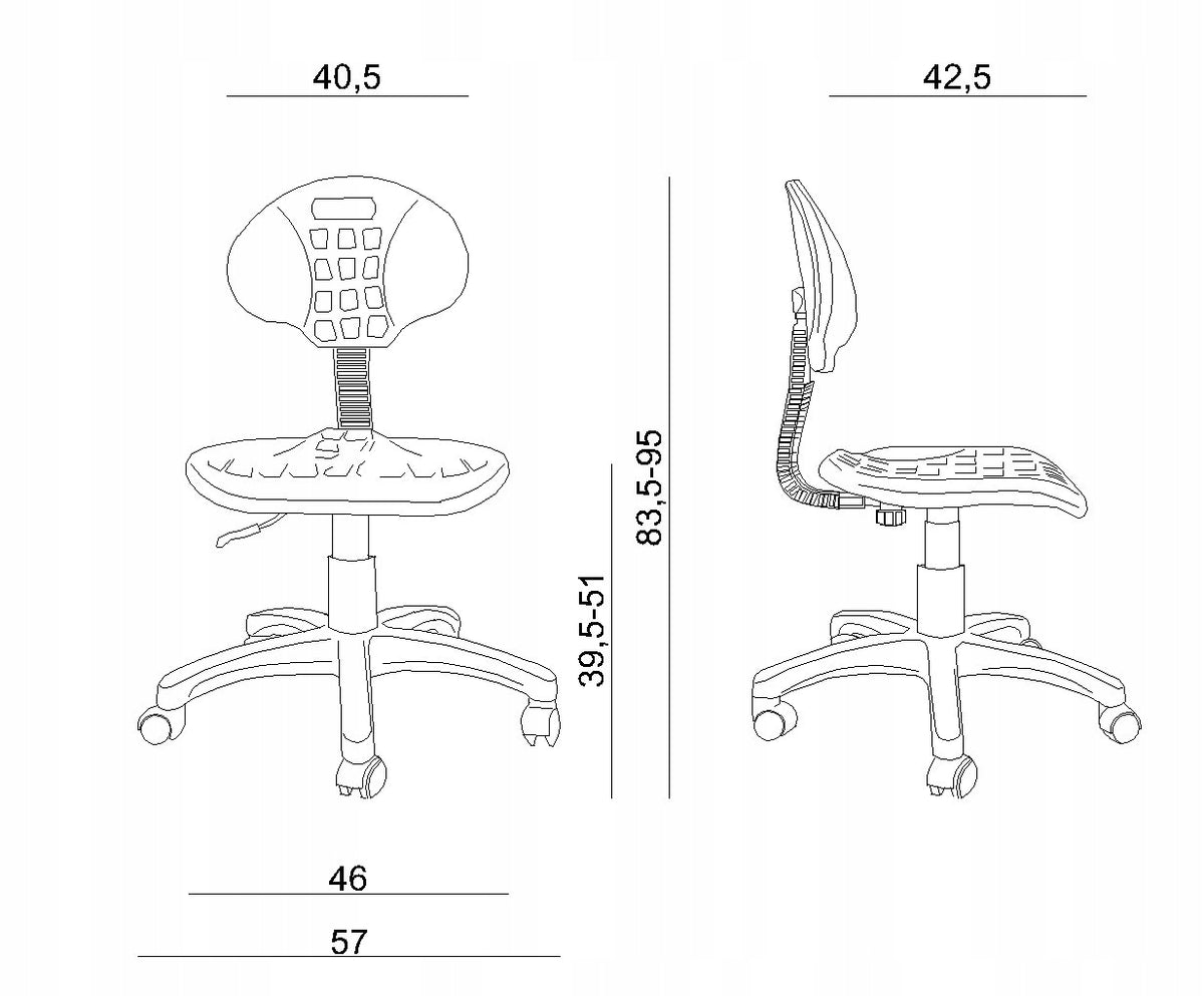 Specialized chair, without armrests GORION Brand Unique