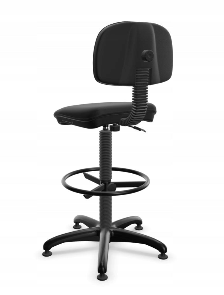 Specialty cashier chair with footrest high SENIOR Nowy Styl Body color black