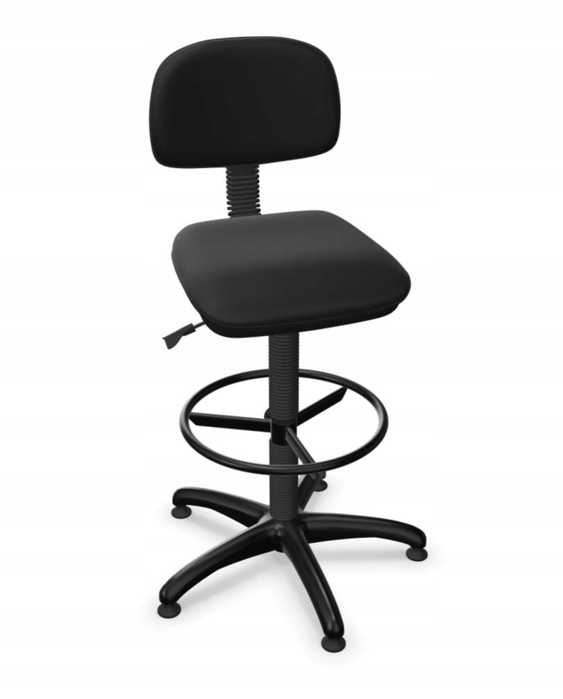 Specialty cashier chair with footrest high SENIOR Nowy Styl Upholstery color black