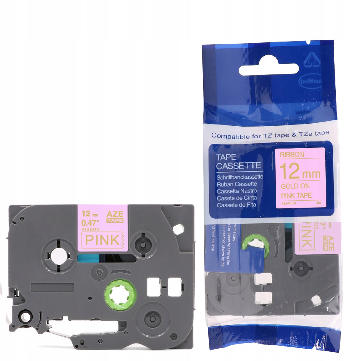 Specmark Ribbon for Brother TZe-RE34 12mm Pink Manufacturer code TZE-RE34