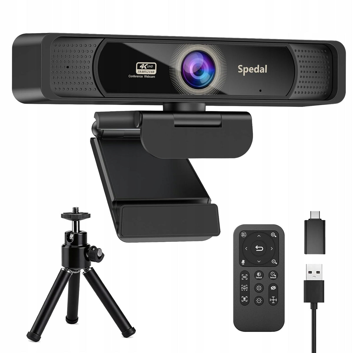 Spedal Webcam 4K Ultra HD 8MP Microphone Tripod