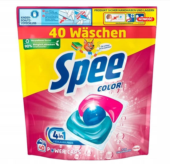 Spee 4in1 Color Power Caps Washing Capsules Color 40 Washes 480g