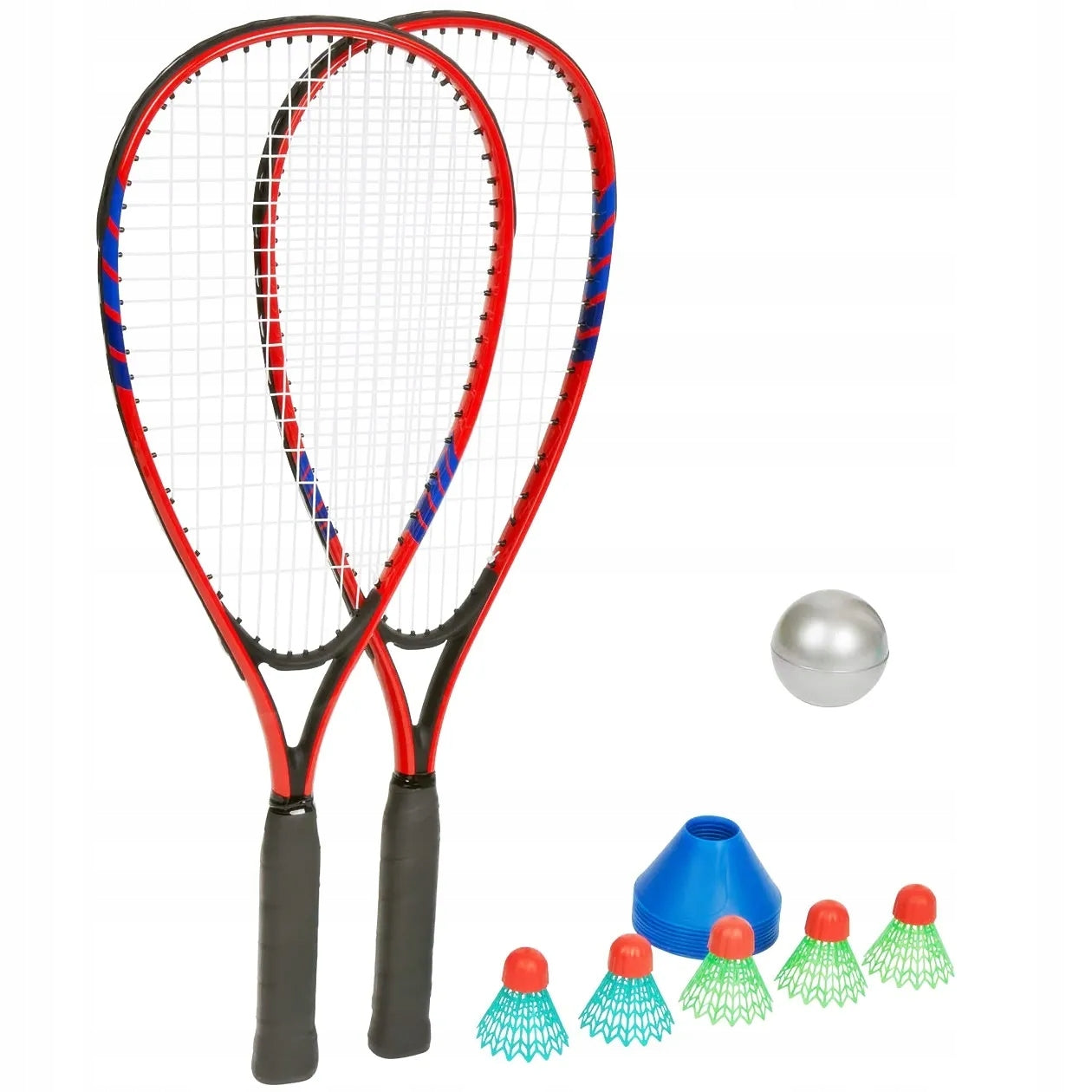 Speed Badminton 2x Rackets Pallets 5x Darts Ball 8x Pitch Marker Set Brand no brand
