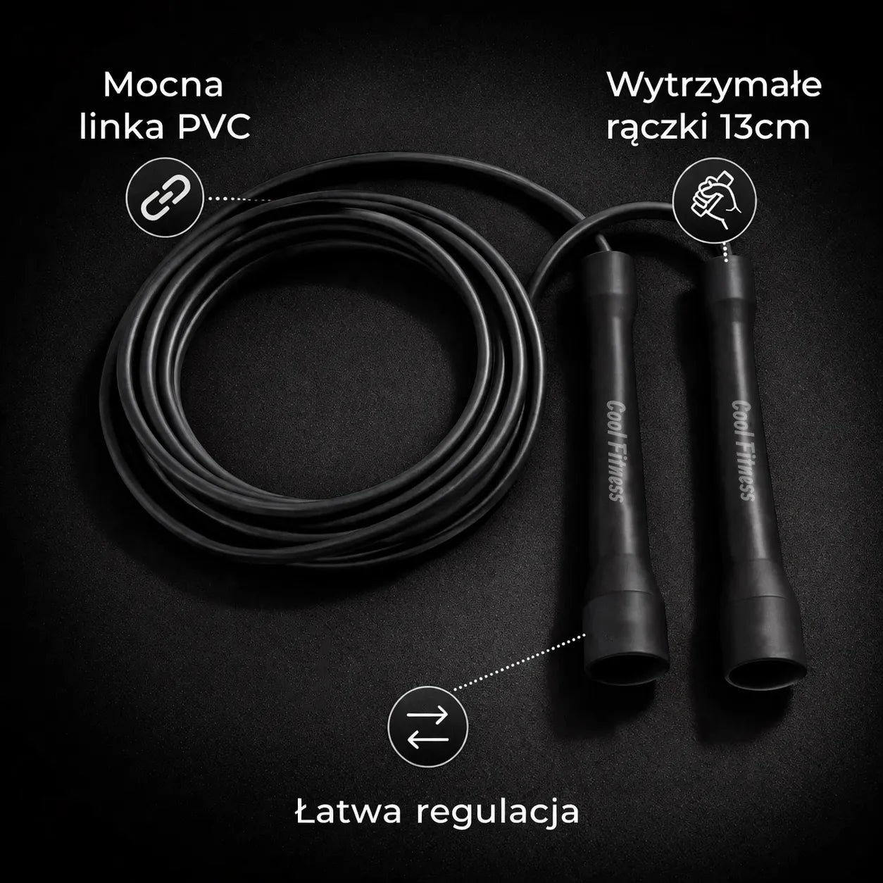 Speed Jump Rope (PVC) – Black by CoolRope Manufacturer code CFSSC