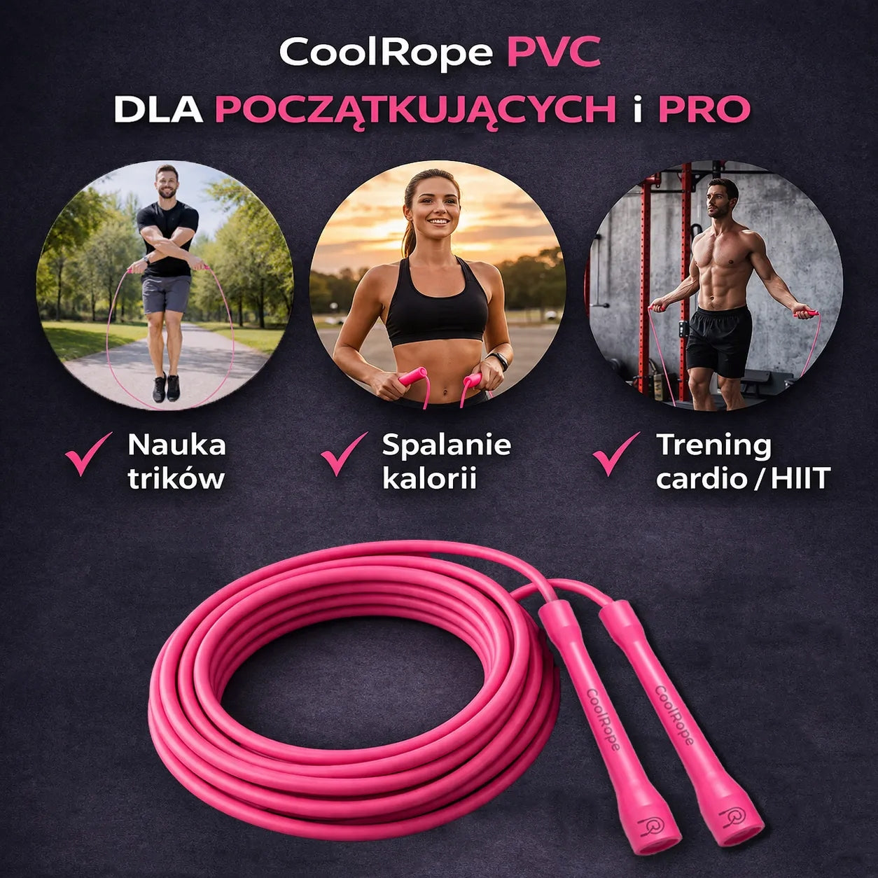Speed Jump Rope (PVC) – Pink by CoolRope Brand no brand