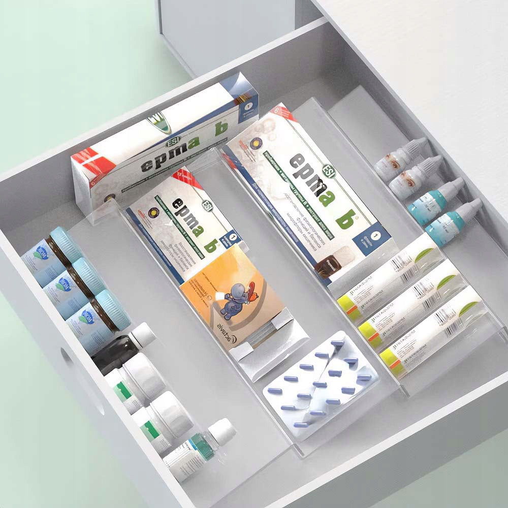 Spice Drawer Organizer, Clear, Adjustable Brand no brand