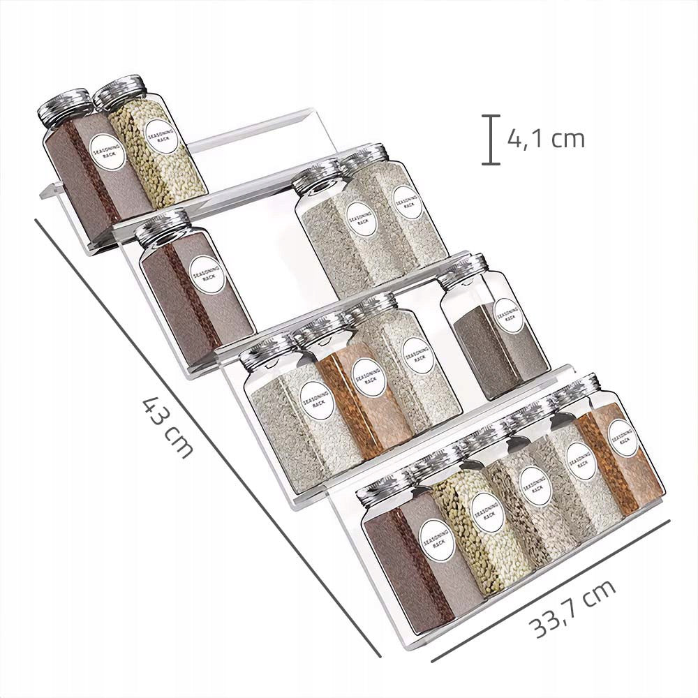 Spice Drawer Organizer, Clear, Adjustable Number of pieces 1 pcs
