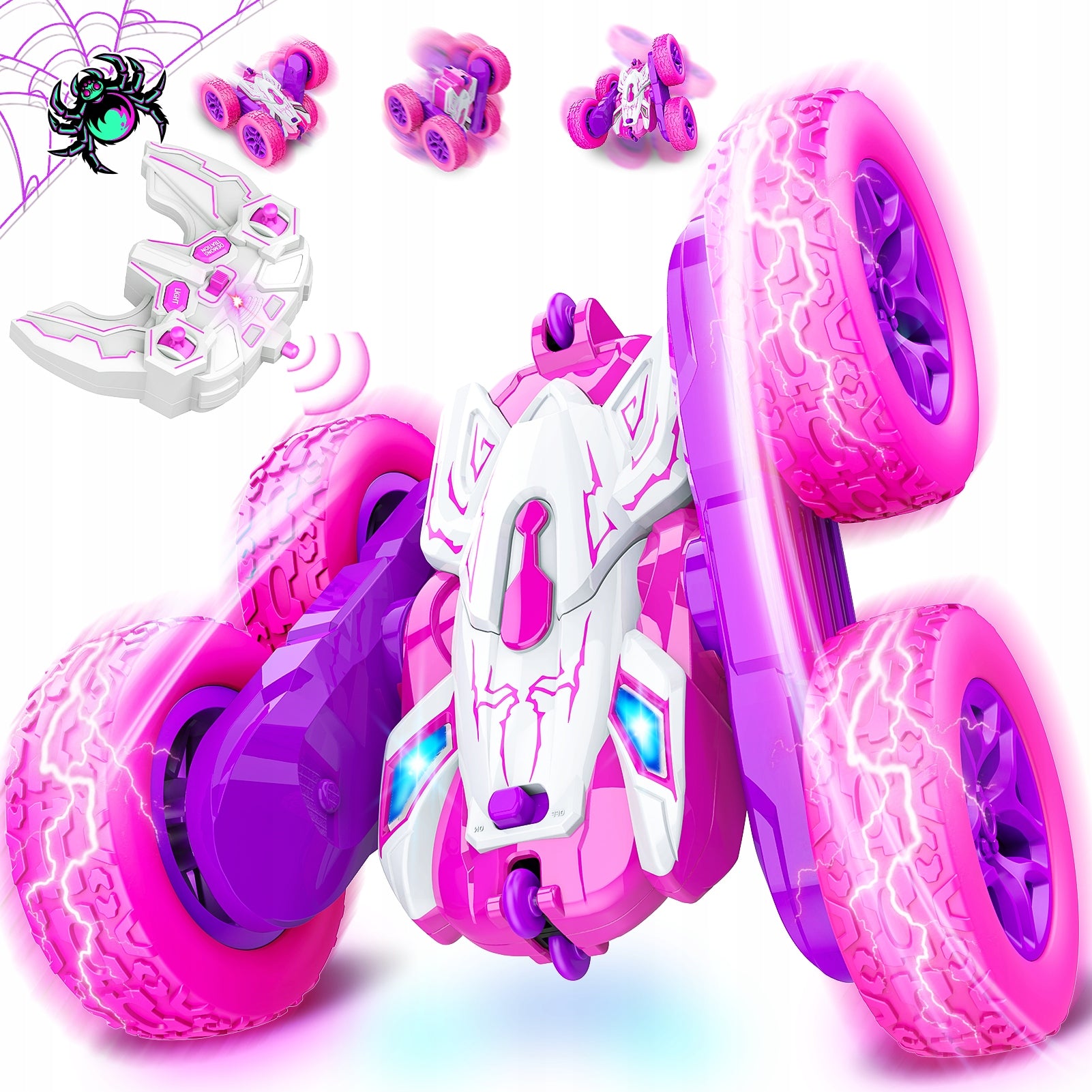 Spider-Man 360° Flip Stunt Car, 2,4 GHz, with Lights