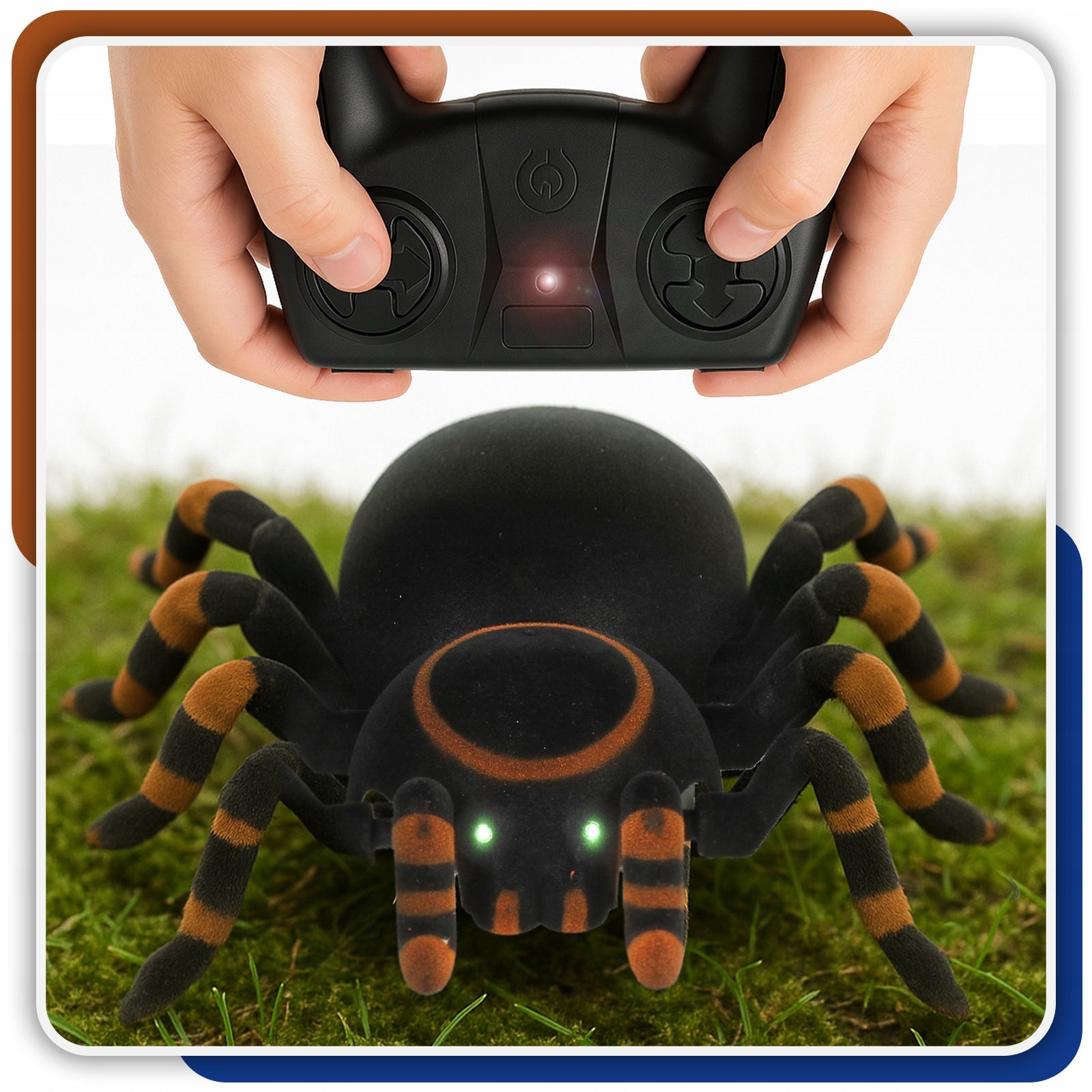 Spider Tarantula Remote Controlled RC LED Remote Control, Gift for Boy Batteries included no
