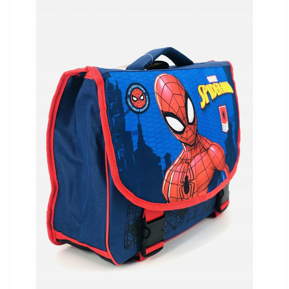 Spiderman Navy Blue School Satchel Packaging status original