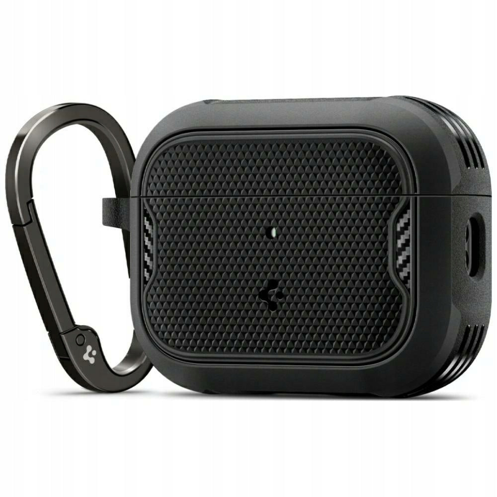 Spigen Core Armor case for AirPods Pro 3 black - TPU, carabiner