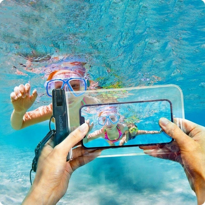 Spigen Waterproof Case up to 25m for Phone Smartphone Documents Color transparent