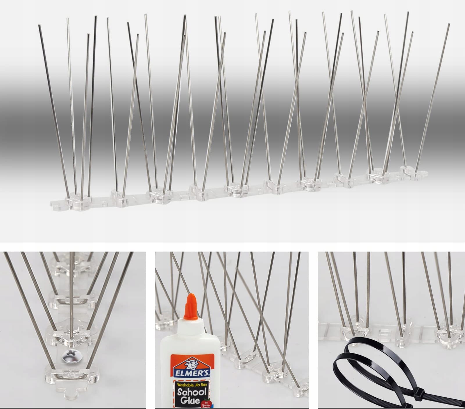 Spikes for birds pigeons 50 cm strong stainless very dense against birds Customs tariff code 73269098