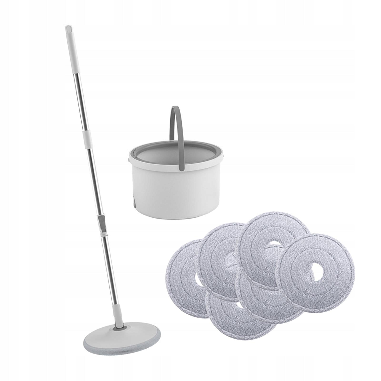 Spin Mop and Bucket,Floor Cleaning System with Water 6 Microfiber Rag Brand no brand