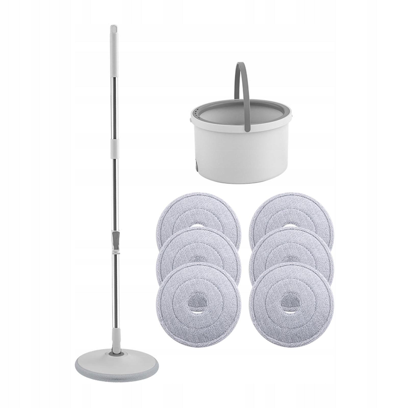Spin Mop and Bucket,Floor Cleaning System with Water 6 Microfiber Rag