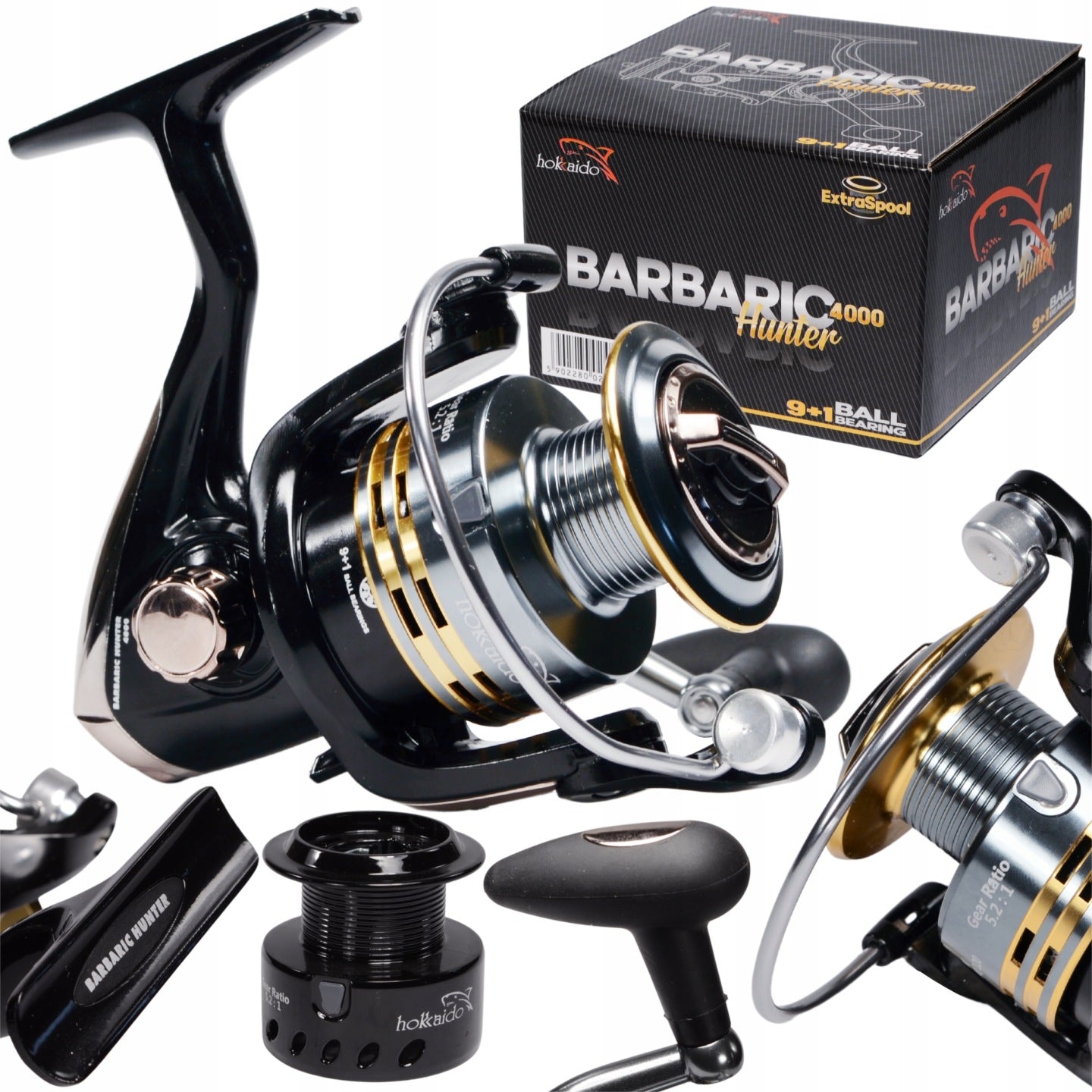 Spinning Reel Hokkaido Barbaric Hunter 2000 10-Bearing with Stock
