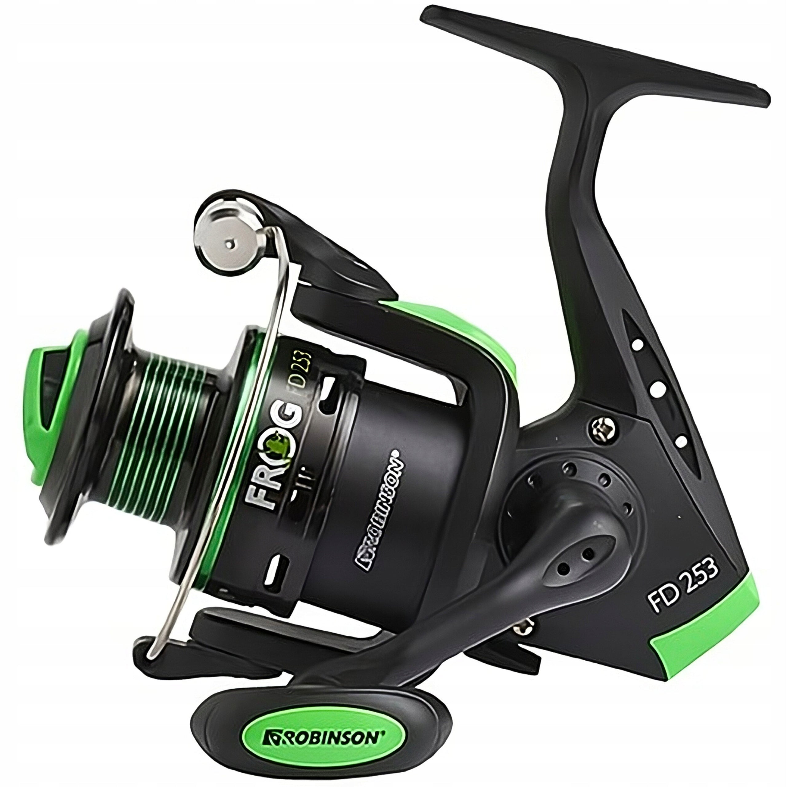 Spinning reel 2500 Robinson FROG FD 253 for PIKE Spining Green