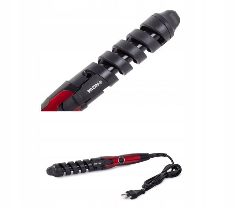Spiral curling iron for hair curls ceramic head