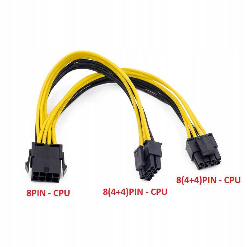 Splitter Adapter Extension Cable CPU/EPS 8PIN to 2x8(4+4)PIN CPU