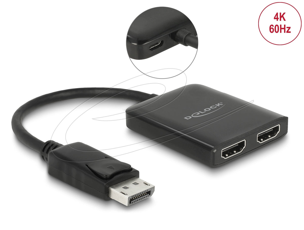 Splitter DisplayPort 1.4 1x DisplayPort input to 2x Delock 87769 outputs