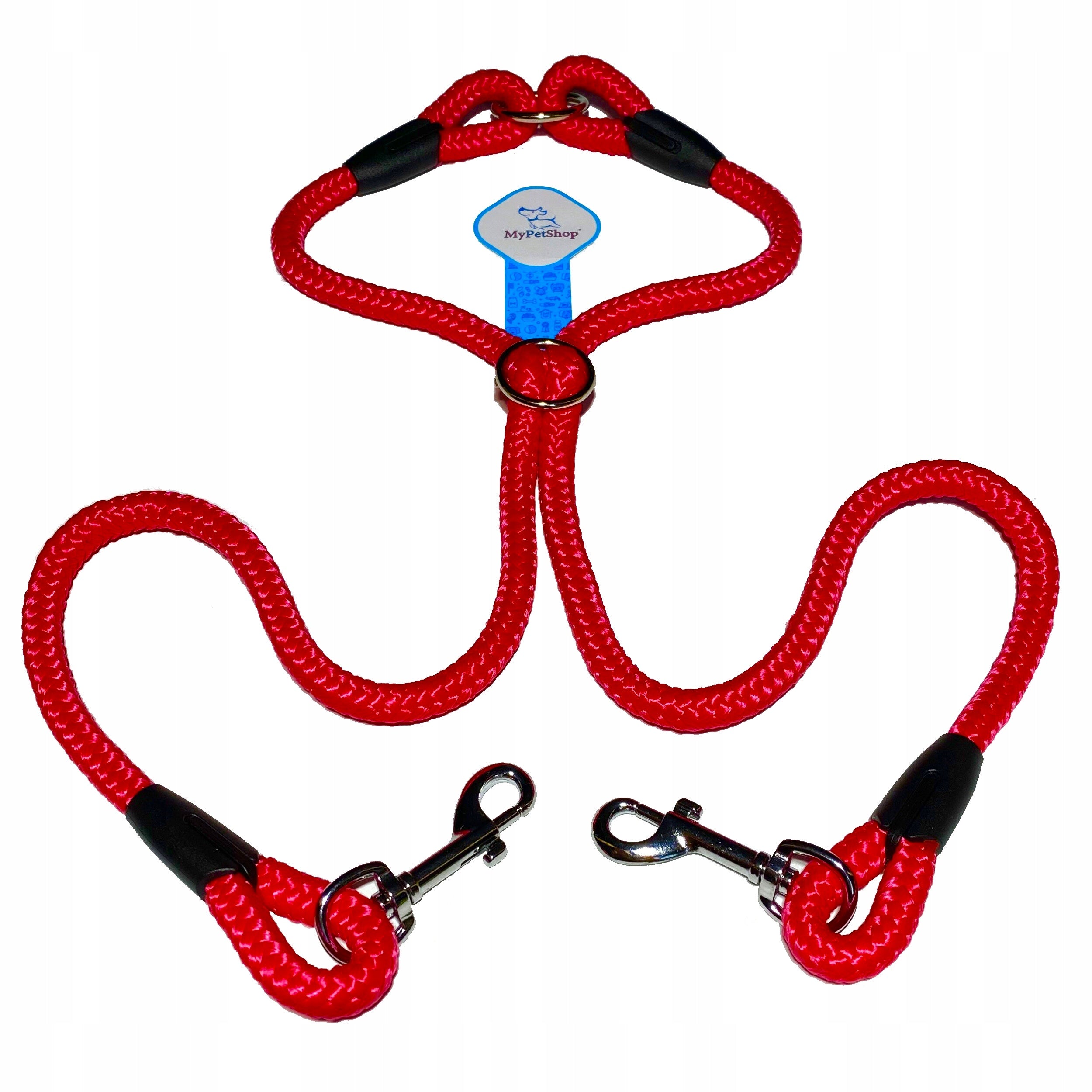 Splitter Double for two Dogs Length 100 cm Smooth Adjustment Rope Fi 10 Brand MyPetShop