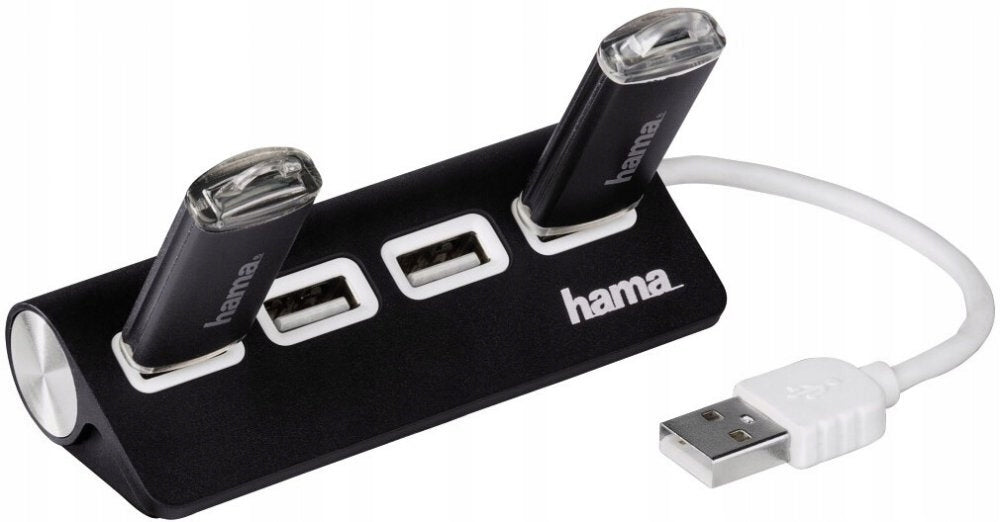 Splitter - Hub Hama 1:4 USB 2.0 black x2 Manufacturer code 200119