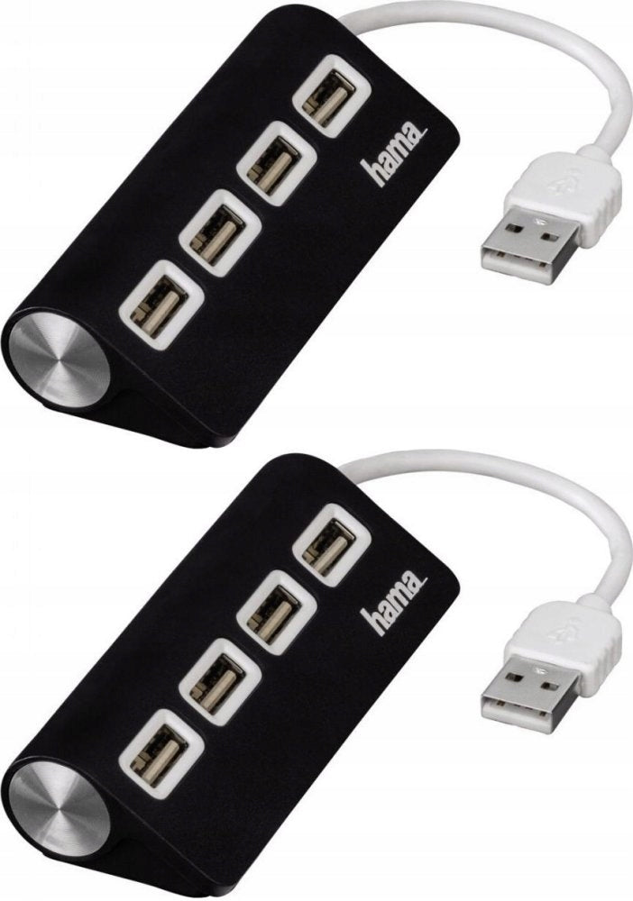 Splitter - Hub Hama 1:4 USB 2.0 black x2