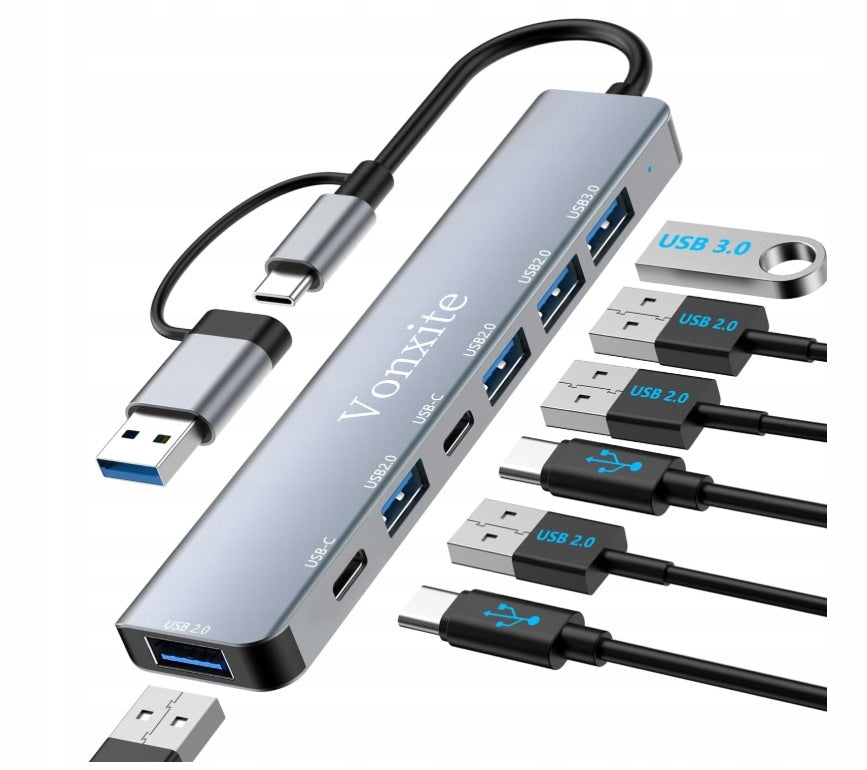 Splitter Hub USB C HUB 7in1 SD Adapter