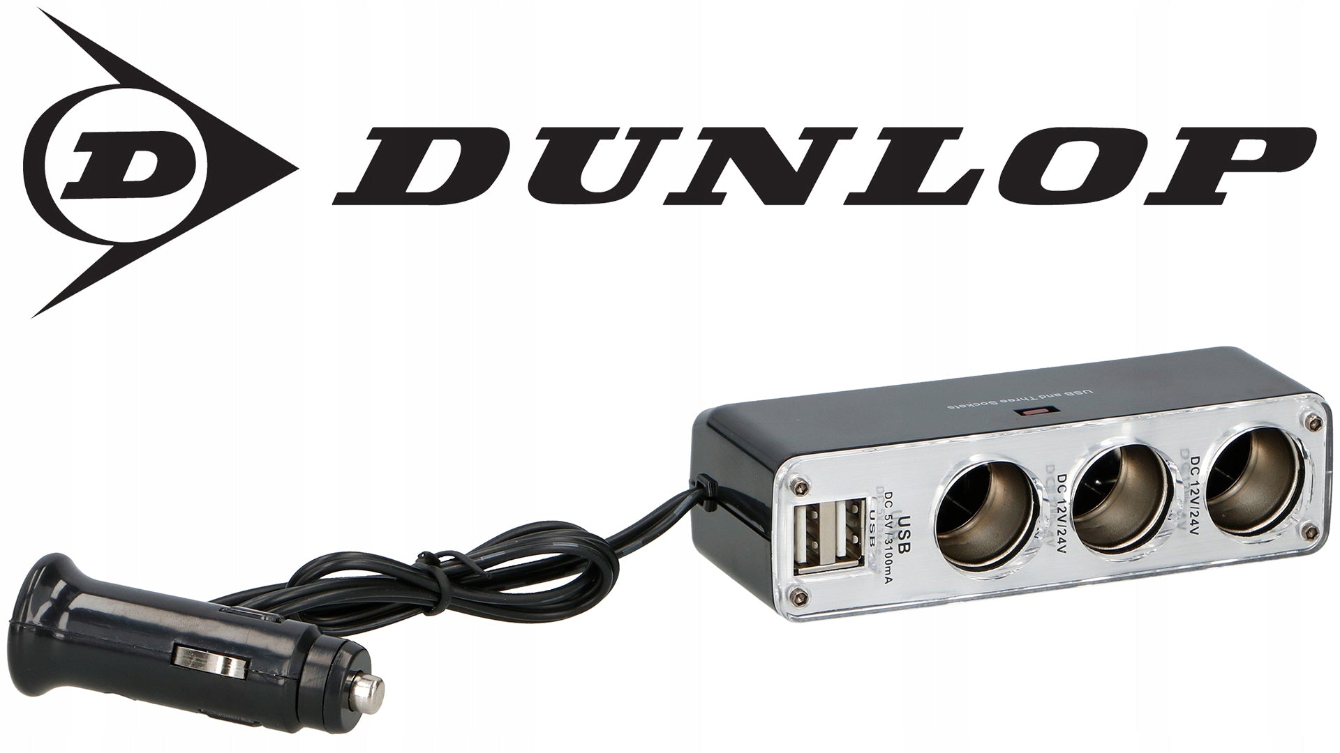 Splitter cigarette lighter splitter +2x USB Dunlop Packaging status original