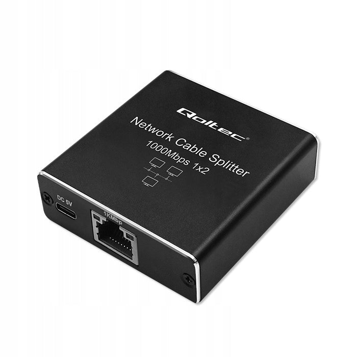 Splitter mini SWITCH 1x2 port RJ45 1000Mbps USB-C Aluminium Packaging status original
