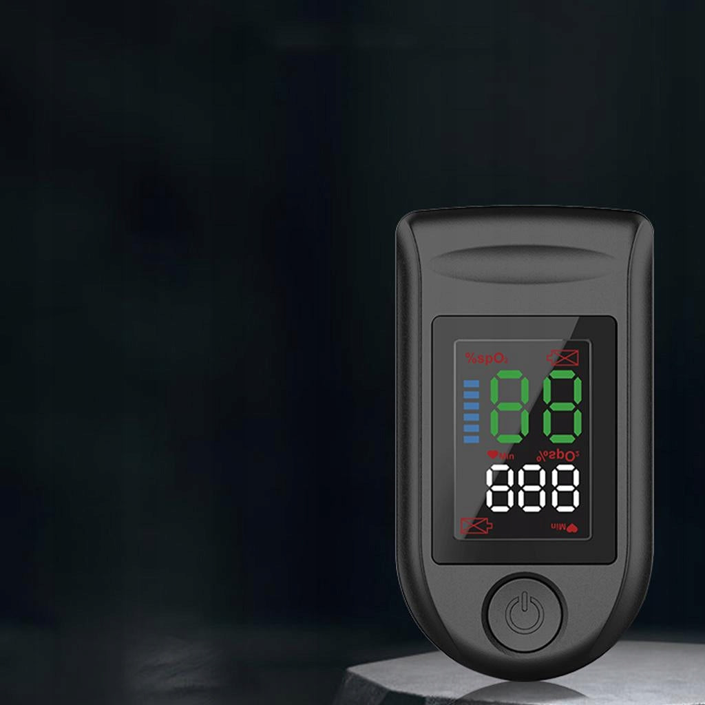 Spo2 Monitor Fingertip Oximeter OLED Dual Color Digital Blood Oxygen Black Medical device no