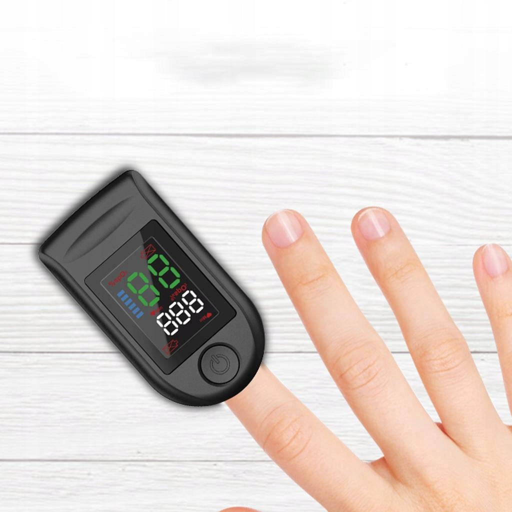 Spo2 Monitor Fingertip Oximeter OLED Dual Color Digital Blood Oxygen Black Medical device type medical device or in-vitro diagnostic medical device