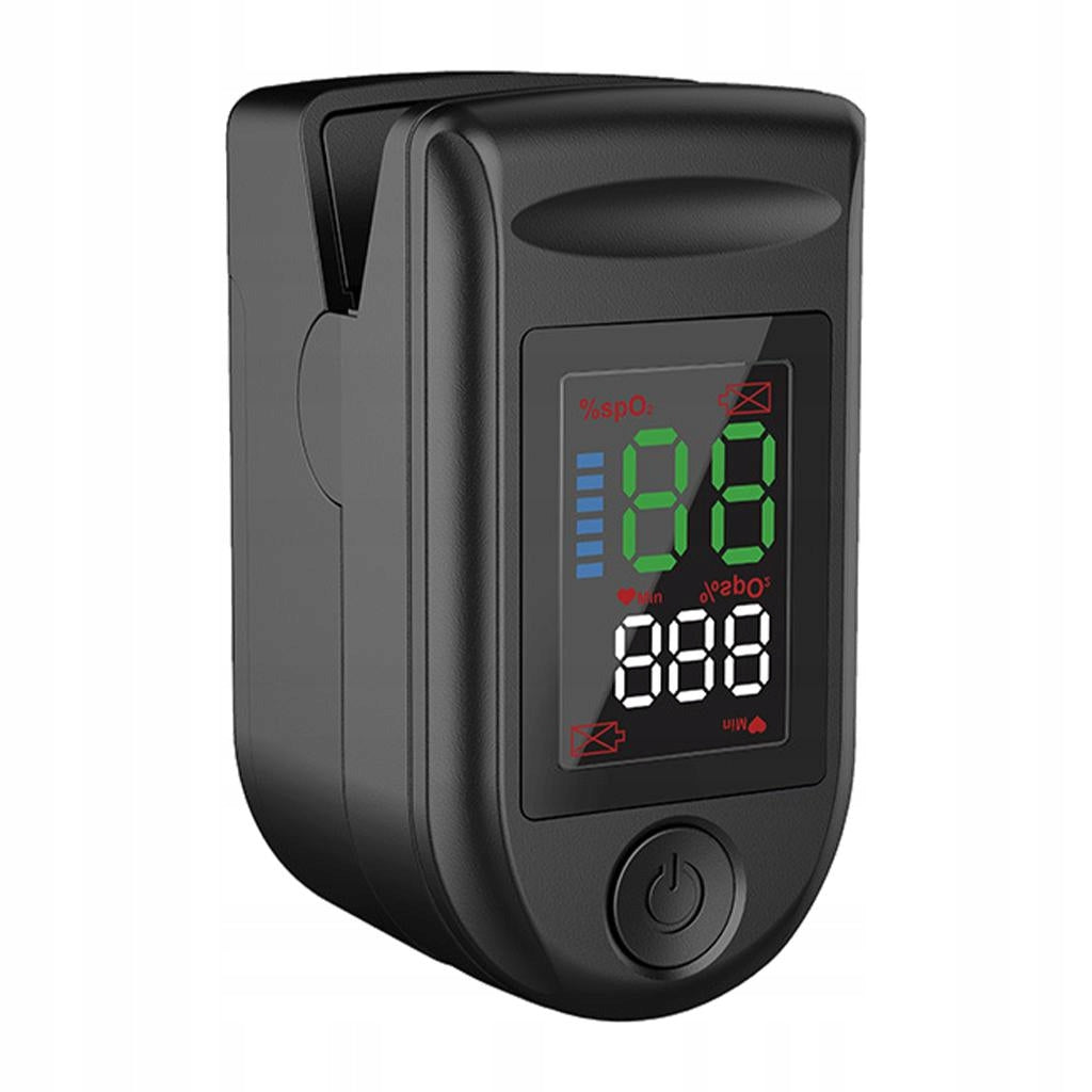 Spo2 Monitor Fingertip Oximeter OLED Dual Color Digital Blood Oxygen Black