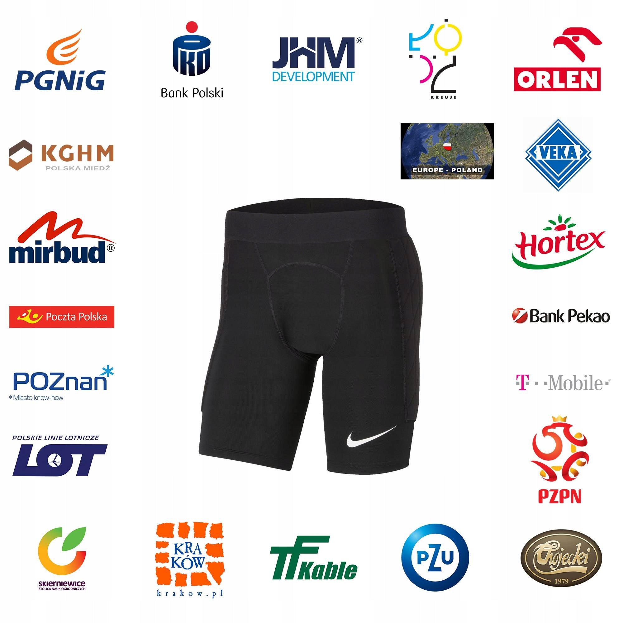 Hose für Jungen Nike Gardinien Padded GK Tight CV0050 010 