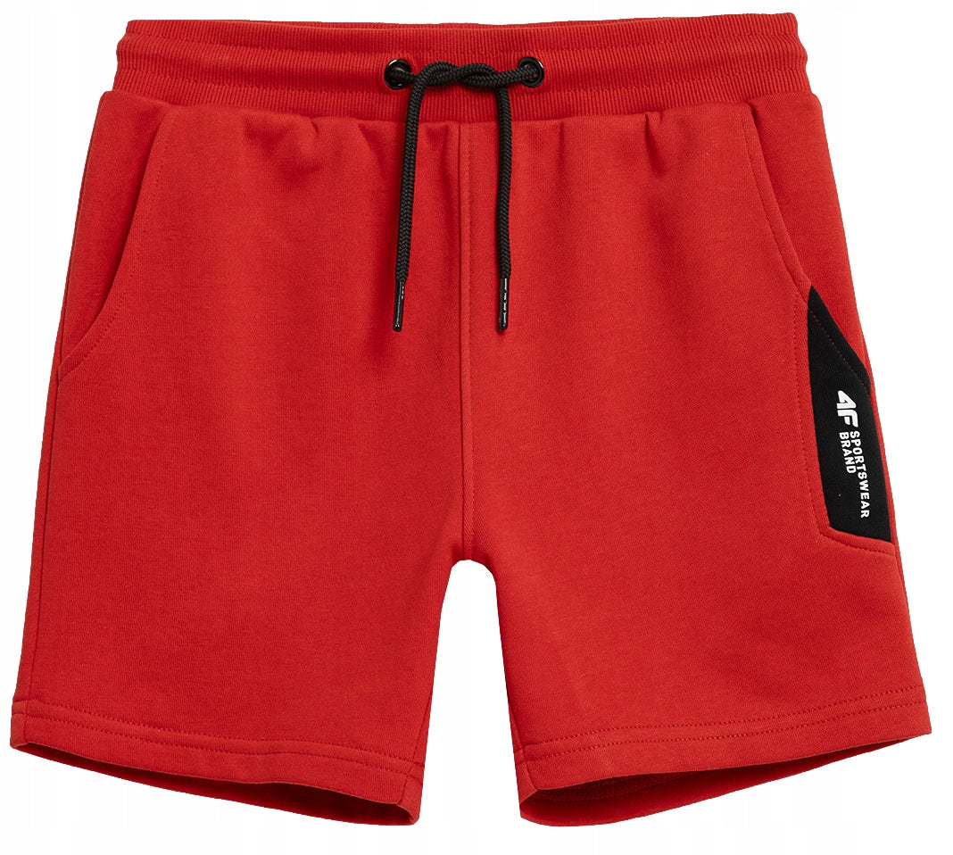 Shorts für Jungen 4F, rot 