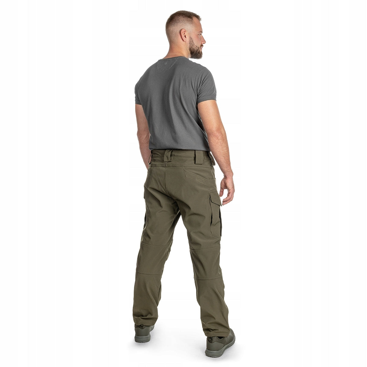 TREKKING Kelnės Softshell žalios spalvos XL