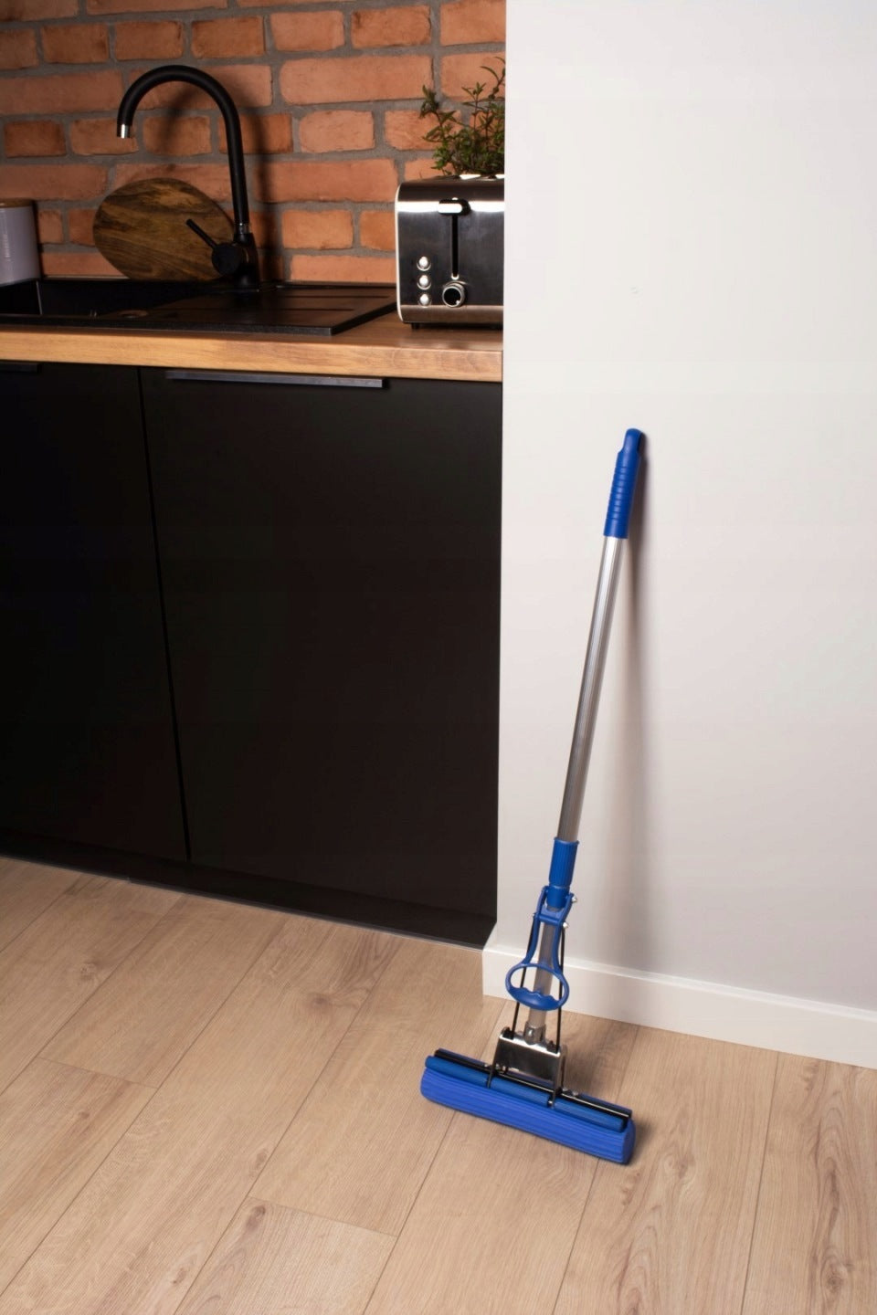 Sponge mop blue TOP 27cm for floors squeegee squeezed stick Packaging status original