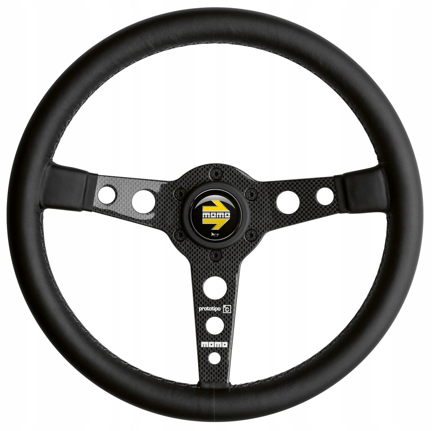 Rennlenkrad Momo, schwarz Ø 35 cm 