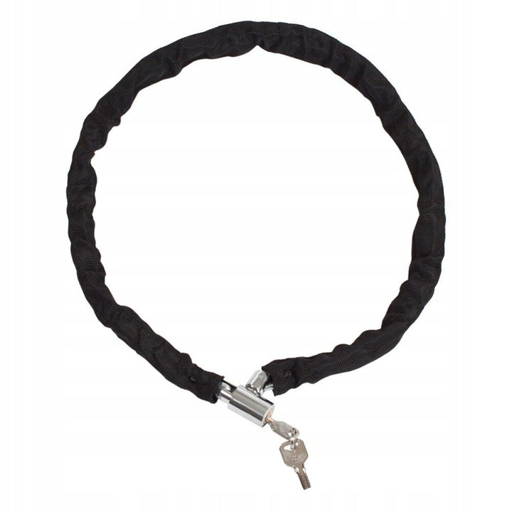 Sportown chain clasp 100cm 1m bicycle lock for 2x bicycle key Color black