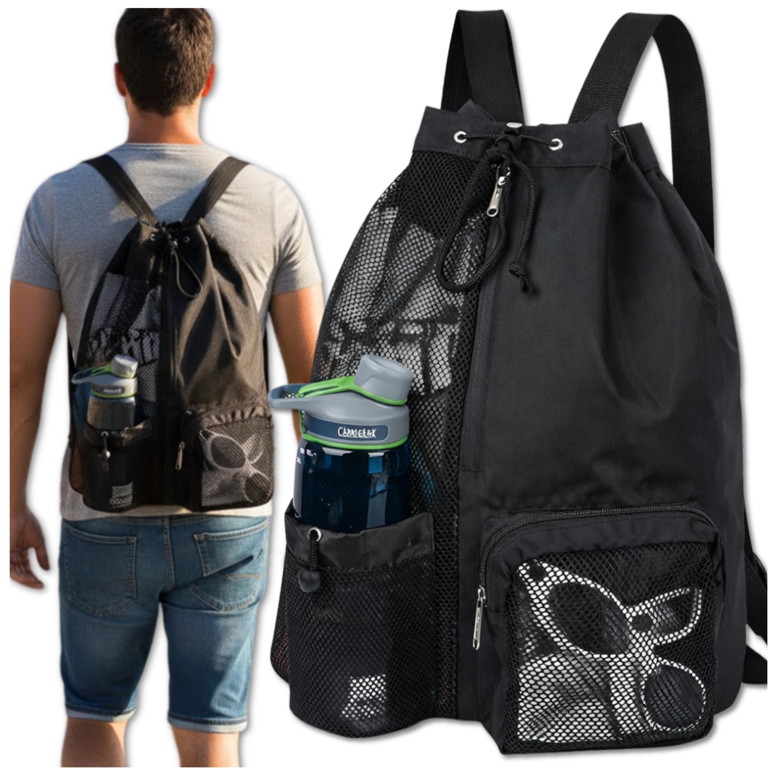 Sports Backpack For Gym Training Gym Bag Waterproof Black Brand EdiBazzar