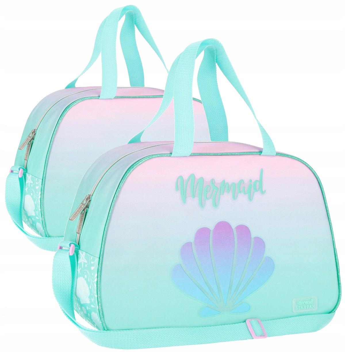 Sports Bag Pastel Shell Mermaid | For Swimming Pool Travel School Training