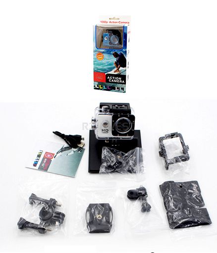 Sports Camera 1080p Black Waterproof Kit Brand no brand