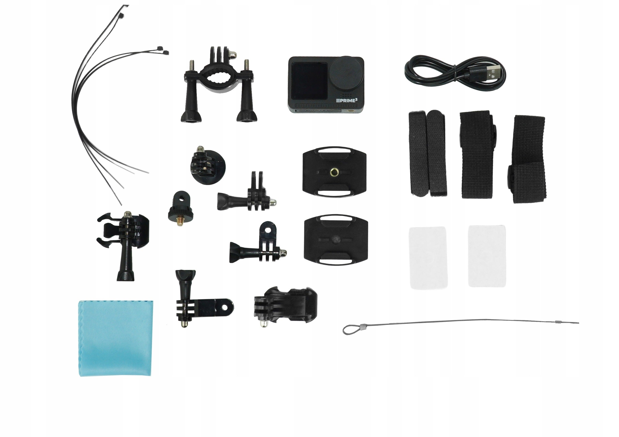 Sports Camera 4K 16MP Underwater 5m TWO SCREENS HOLDERS ACCESSORIES PRIME3 Manufacturer code CARPR016