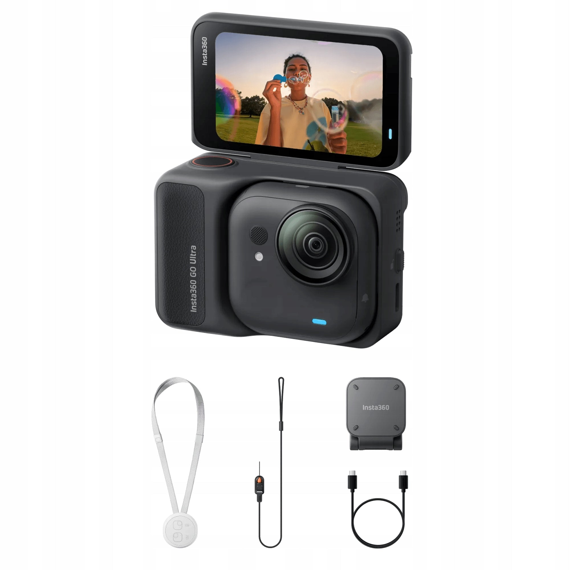 Sports Camera 4K Insta360 Go Ultra Movies 4K 60FPS UHD Waterproof, Black Packaging status original