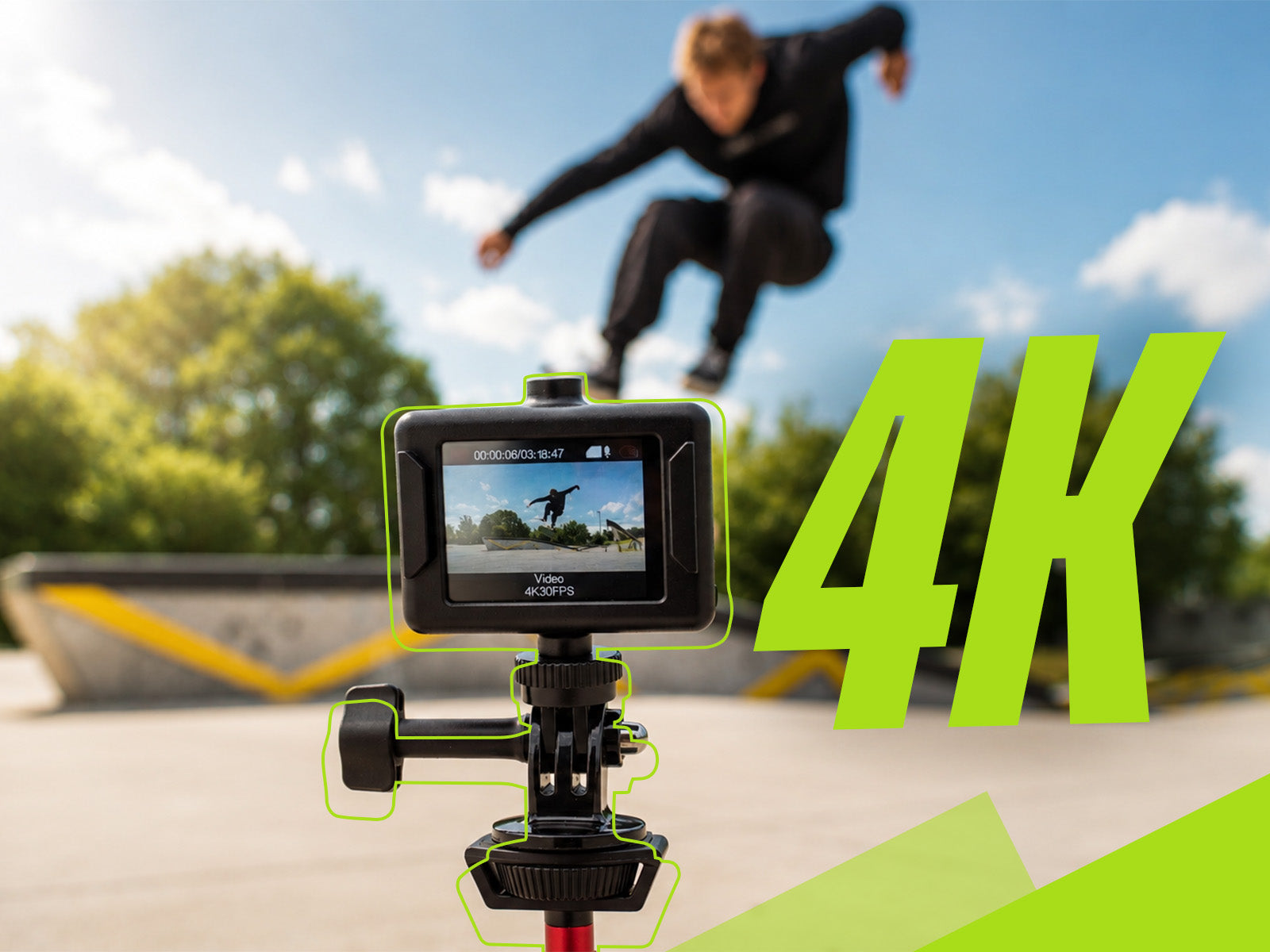 Sports Camera 4K Wifi USB Microphone Waterproof Accessory Kit Packaging status original