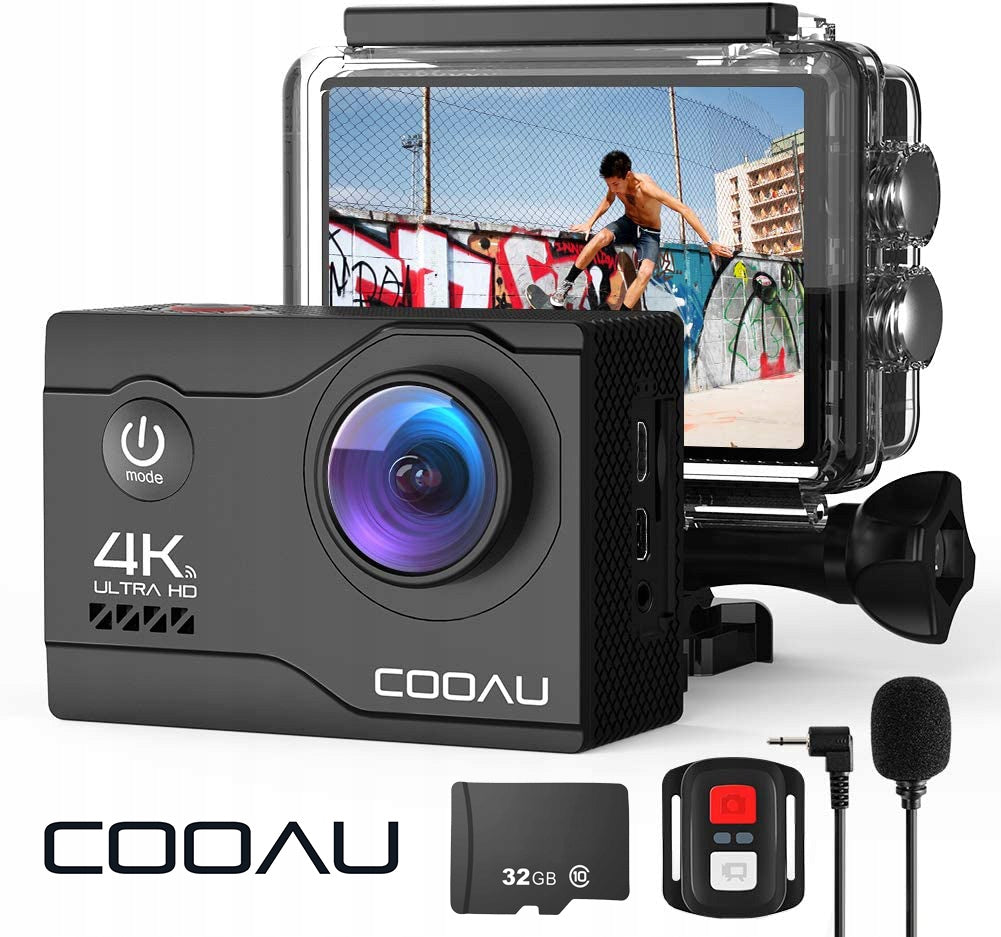 Sports Camera ACTION UHD 4K WiFi EIS Waterproof LCD 2.0" + 64G Accessories Packaging status original
