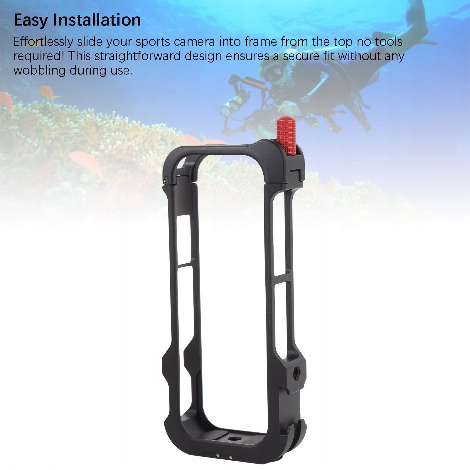 Sports Camera Cage, Aluminum Alloy Sports Camera Frame With Bag Brand no brand
