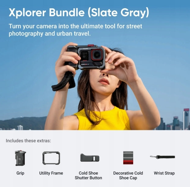 Sports Camera Insta360 Ace Pro 2 8K Xplorer Bundle Slate Gray LARGE SET Packaging status original